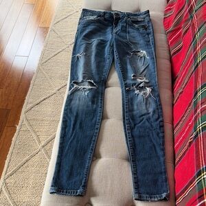 Joe's Jeans Women's Skinny Jeans - Ripped Dark Blue